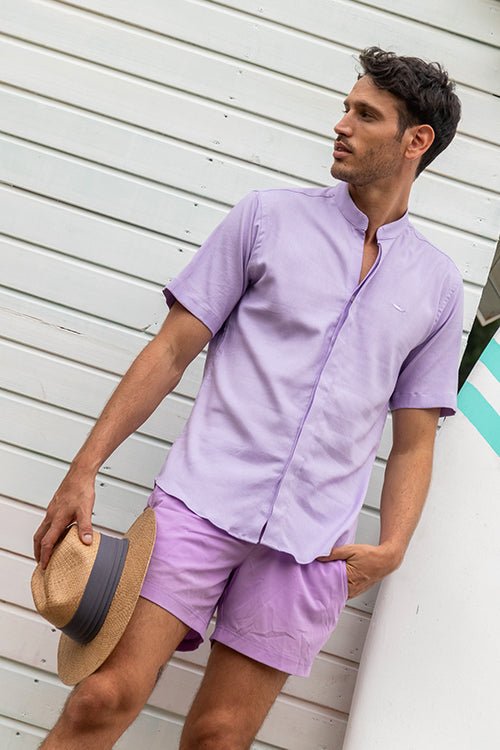 Camisas manga corta tipo lino para hombre Salvador Beachwear