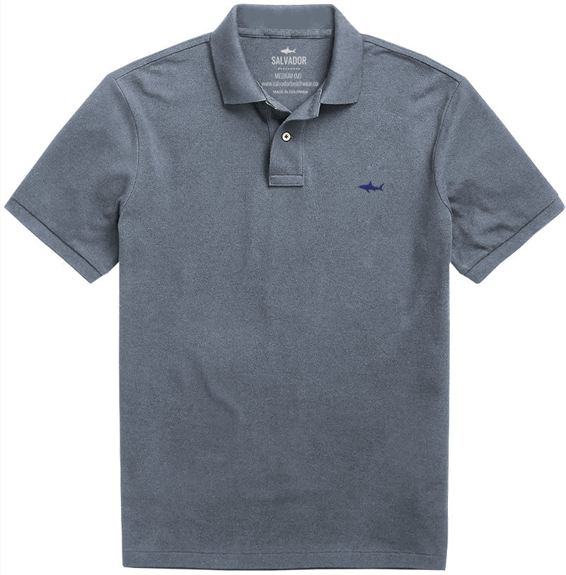 CAMISETA POLO GRIS OSCURA