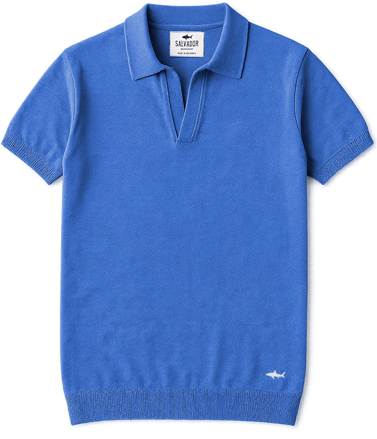 POLO DE PUNTO AZUL MEDIO