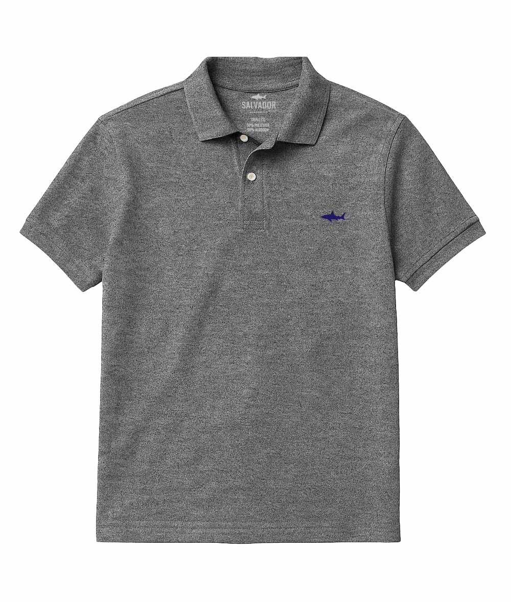 CAMISETA POLO GRIS OSCURA