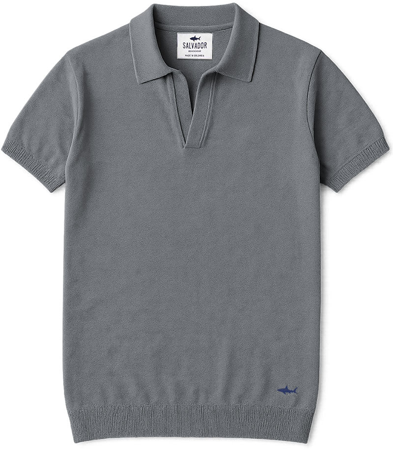 POLO DE PUNTO GRIS