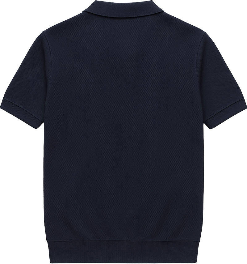 POLO DE PUNTO BOTONES AZUL OSCURA