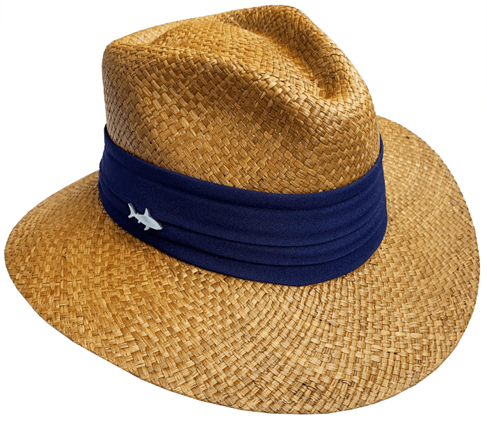 SOMBRERO OSCURO CINTA ANCHA AZUL