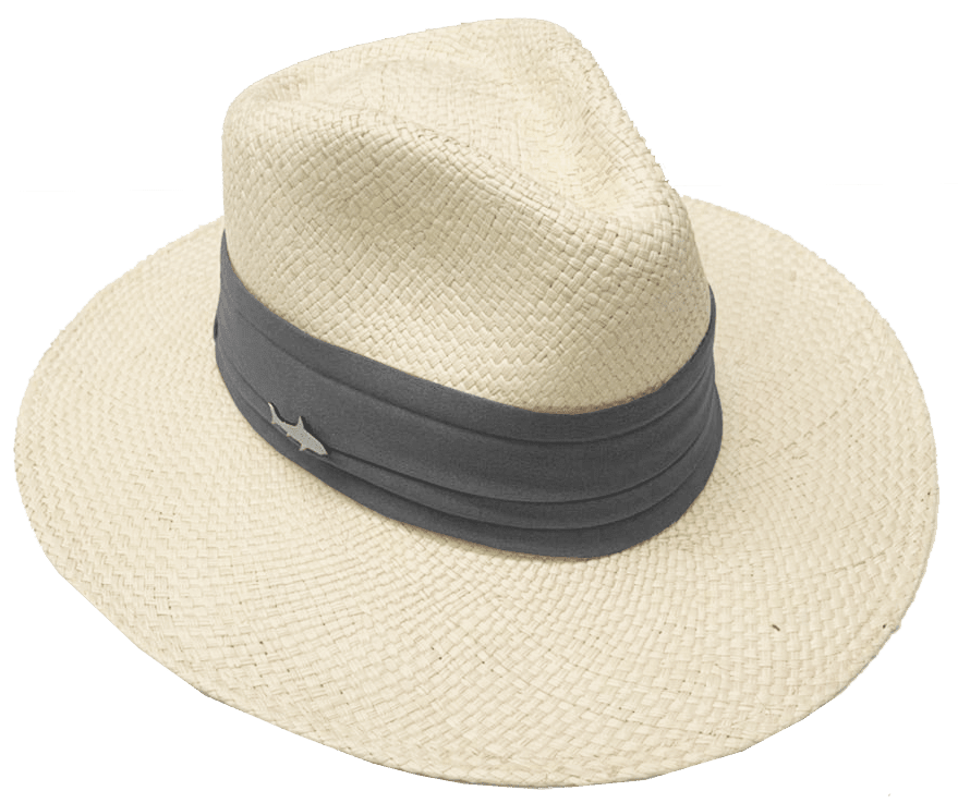 SOMBRERO CLARO CINTA ANCHA GRIS