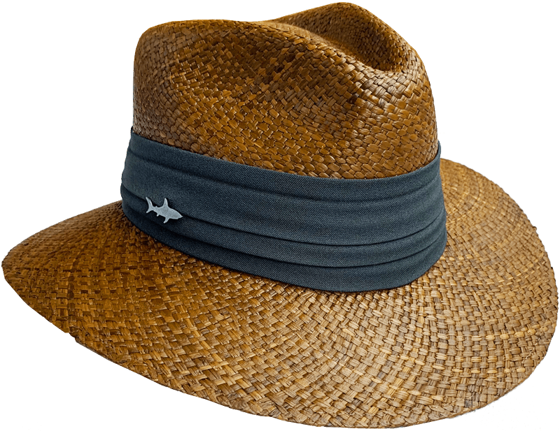 SOMBRERO OSCURO CINTA ANCHA GRIS