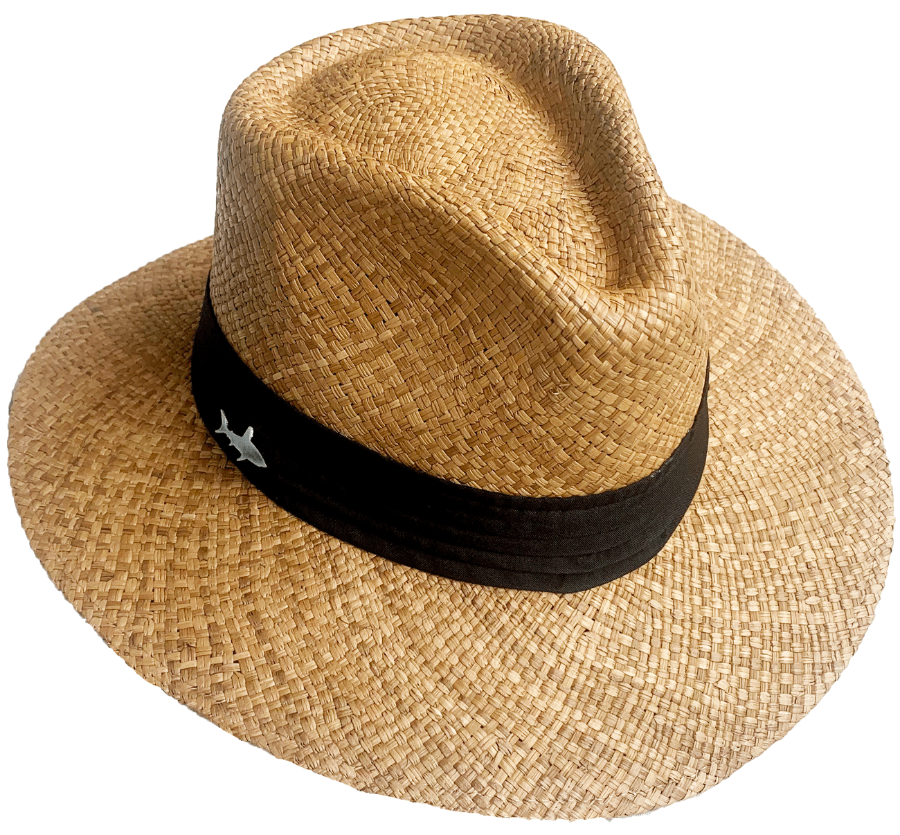 SOMBRERO OSCURO CINTA DELGADA NEGRA