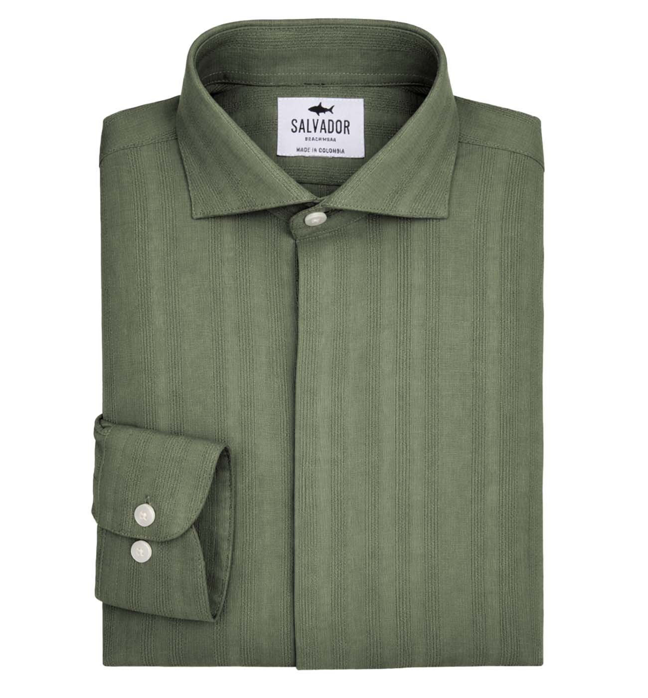 GUAYABERA VERDE MILITAR