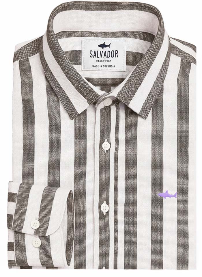 CAMISA BLANCA RAYAS G CAFE