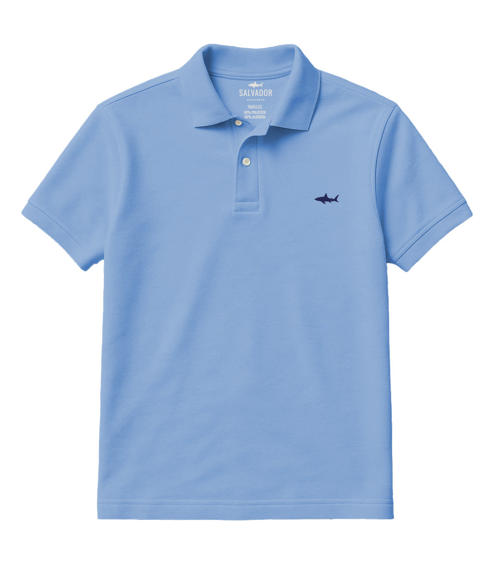 CAMISETA POLO AZUL MEDIO