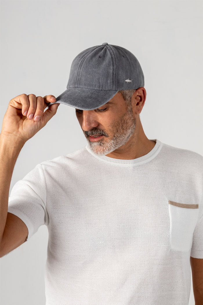 GORRA VTG GRIS CLARO