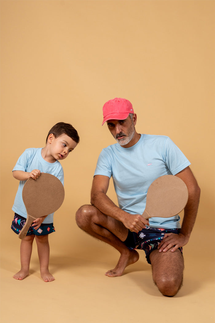 CAMISETA AZUL PASTEL