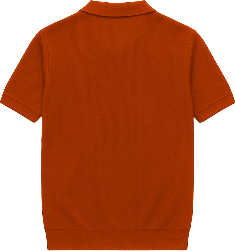 POLO DE PUNTO BOTONES TERRACOTA