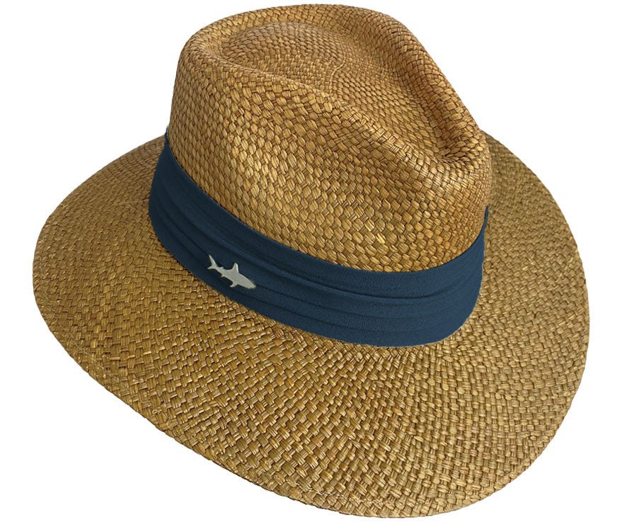 Sombrero oscuro cinta ancha azul petroleo para hombre en palma iraca Salvador Beachwear