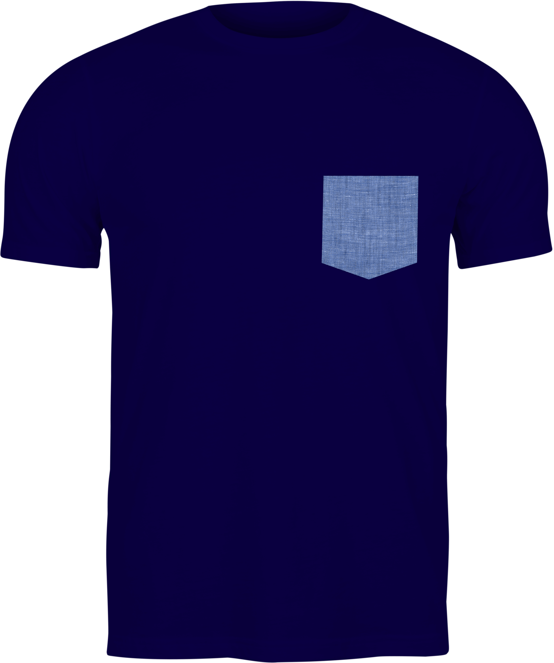 CAMISETA AZUL BOLSILLO AZUL CLARO