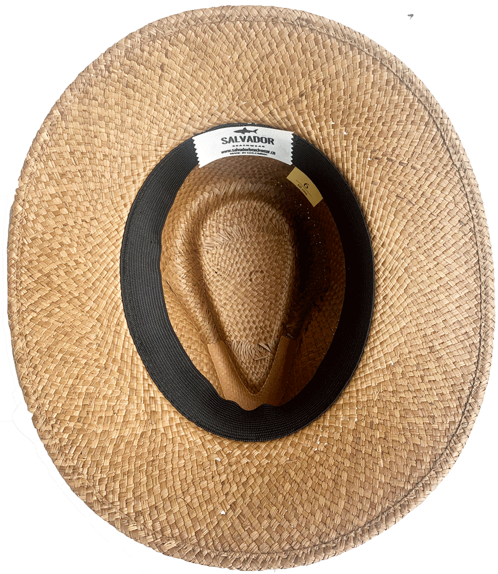 SOMBRERO OSCURO CINTA ANCHA ROJA